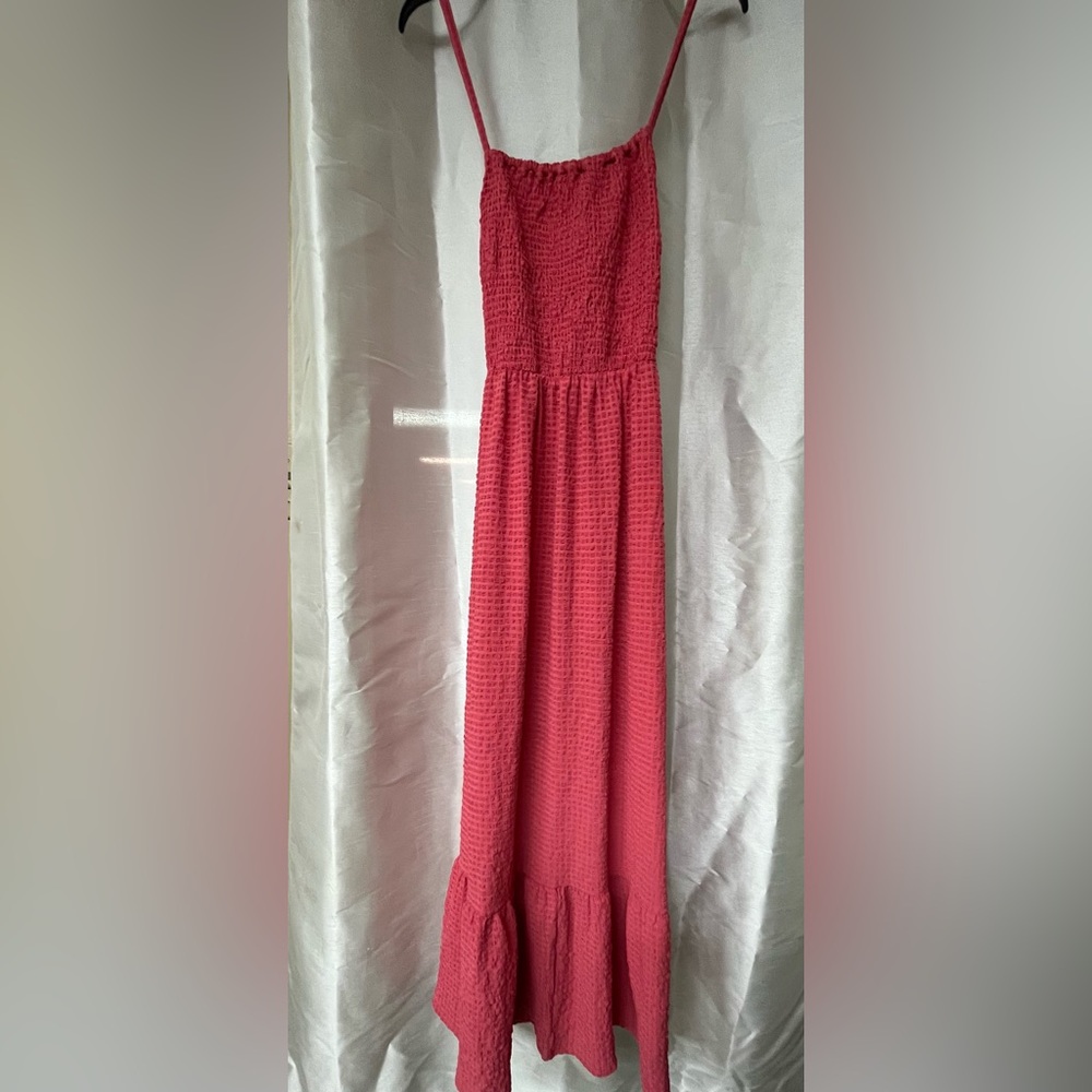 a.n.a Textured Pink Summer Dress